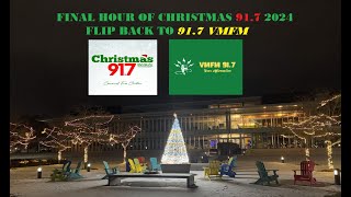 Aircheck // Final Hour of Christmas 91.7 (2024) + Flip Back to VMFM 91.7