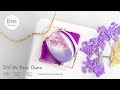 【UV レジン】ドライフラワーを使って、DIYブレスレットチャーム〜♪UV Resin - DIY Bracelet Charm with Dried Flower.