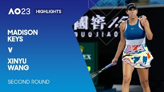 Madison Keys v Xinyu Wang Highlights | Australian Open 2023 Second Round