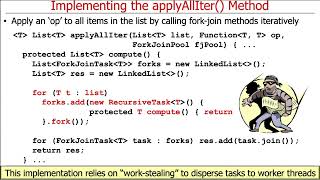 Evaluating the applyAllIter() Java Fork-Join Framework Programming Model