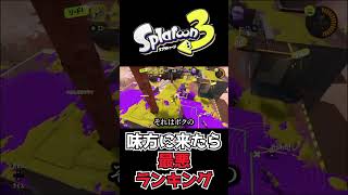 【スプラ3あるある？】味方に来たら””最悪””ランキング【splatoon3】#shorts  #スプラ3 #スプラトゥーン3 #splatoon3 #あるある