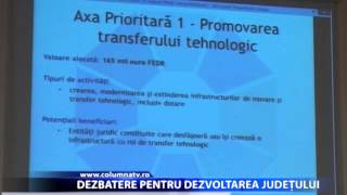 Dezbatere pentru dezvoltarea județului (Columna TV)