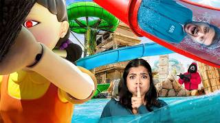 EXTREME SQUID GAME HIDE AND SEEK IN WATERPARK *BAD IDEA*