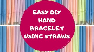 DIY Bracelet Using Straws| എളുപ്പത്തിൽ സ്ട്രോ കൊണ്ട് ബ്രേസ്‌ലെറ് ഉണ്ടാക്കാം#DIYBracelet#StrawCraft