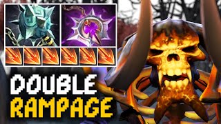 DOUBLE RAMPAGE Clinkz - Gleipnir + Nullifier + Burning Barrage Is Absolutely Broken | Dota 2 7.30b