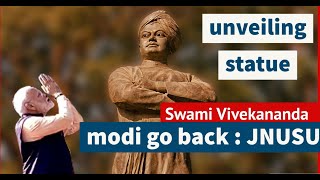 PM Modi unveils Swami Vivekananda statue on JNU campus