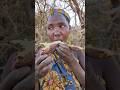 Very delicious 😋 Roots food hadzabe tribe woman enjoy their food