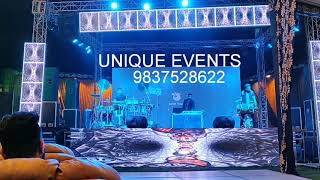 Percussion dj,Led wall,Emcee Done BY Unique Events Haldwani