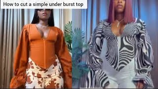 HOW TO CUT AND UNDER BURST BASQUE TOP #viralvideo  #HOW