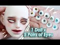 1 Doll 5 Eyes | BJD Eyes Try-On with My Dear Boy Hobin