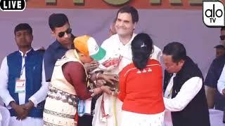 Rahul Gnadhi Traditional Dress in Arunachal Pradesh Video | Rahul Gandhi | Congress | AloTVKannada