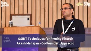 OSINT Techniques for Pwning Fintech - Akash Mahajan