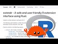 R and Rust - getting started with extendr