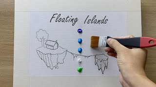 Daily challenge #172 / Special Art in August / Floating Island Painting