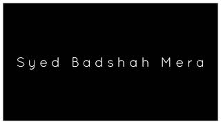 SYED BADSHAH HUSSAIN | BLACK SCREEN STATUS | NADEEM SARWAR