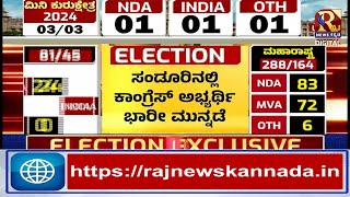 Sanduru By Election | ಸಂಡೂರಿನಲ್ಲಿ ಅಂಚೆ ಮತ ಎಣಿಕೆ ಕಾರ್ಯ ಮುಕ್ತಾಯ!RajNews Kannada