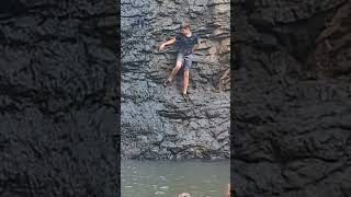 Epic Waterfall Cliff Jumping at Idaho Desert Oasis