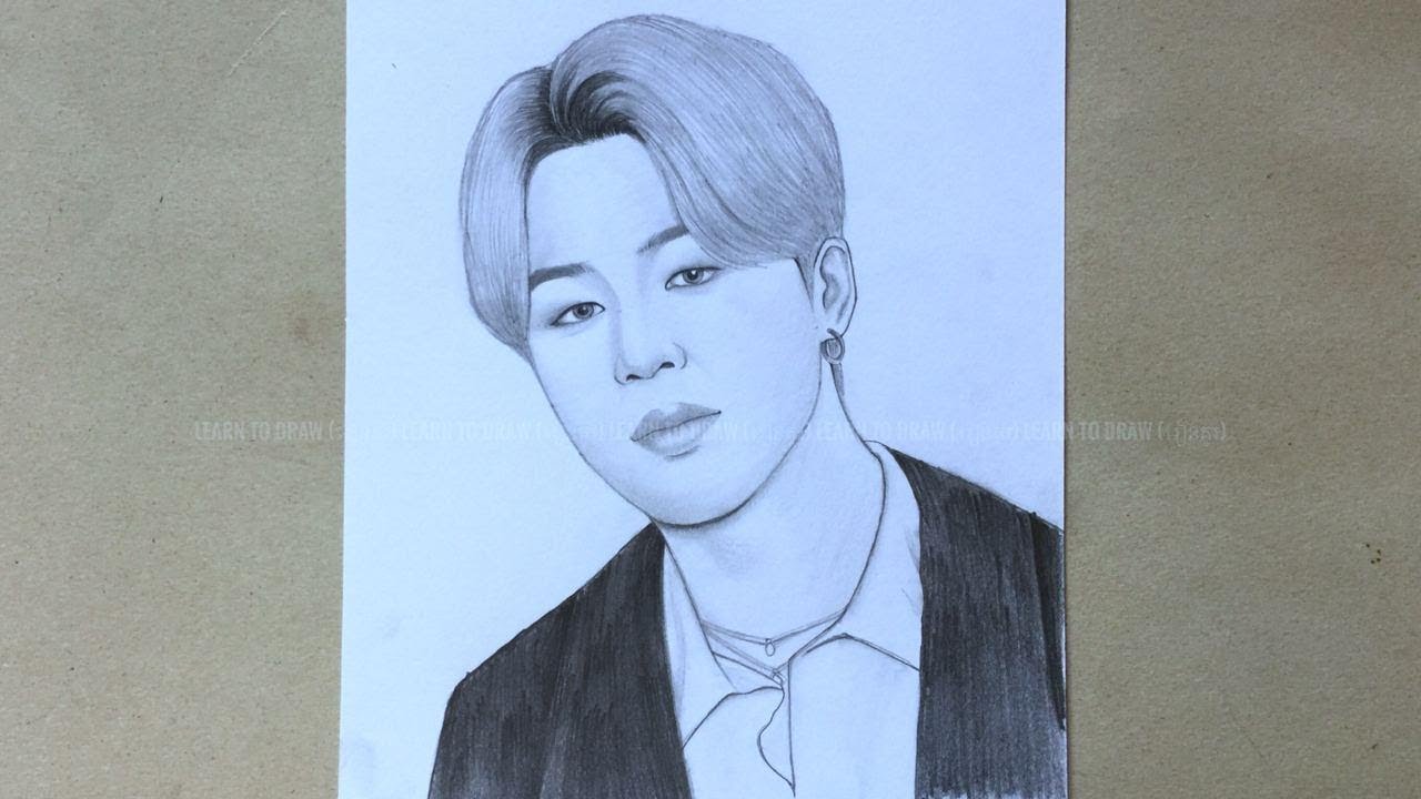 How To Draw Jimin BTS | Jimin Pencil Sketch | BTS Drawing Tutorial Step ...