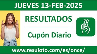 Resultado del sorteo Cupon Diario del jueves 13 de febrero de 2025