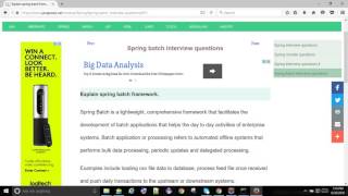 Explain spring batch framework. | javapedia.net
