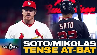 Nationals' Juan Soto, Cardinals' Miles Mikolas have tense at-bat in NLCS Game 1