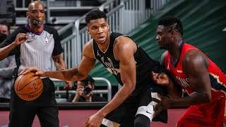 Highlights: Bucks 129 - Pelicans 125 | Giannis And Zion Battle It Out | Donte Career Night | 2.25.21