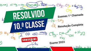 RESOLUÇÃO COMPLETA DE EXAME DE QUÍMICA 10ª CLASSE 2022. 1ª Chamada