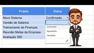 Como criar Menu Suspenso no Planilhas Google