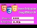 How To Create Weight Converter By Using HTML & JAVASCRIPT By Amazing Techno Tutorials