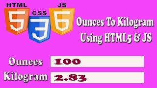 How To Create Weight Converter By Using HTML & JAVASCRIPT By Amazing Techno Tutorials