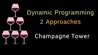Champagne Tower - Dynamic Programming - Python