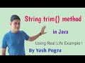 trim() method in java | Java String trim() method with Example