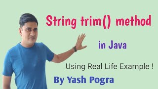 trim() method in java | Java String trim() method with Example