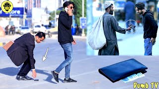 Dropping Wallet In Public | Dumb Pranks