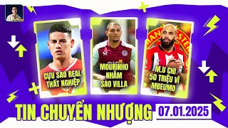 TIN CHUYỂN NHƯỢNG 7/1: CỰU SAO REAL THẤT NGHIỆP, MOURINHO NHẮM SAO VILLA,  MU CHI 50 TRIỆU VÌ MBEUMO