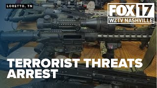Man charged with making terrorist threats in Loretto, Tennessee