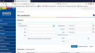 Actualización ficha de estudiantes en SIGES
