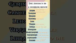 The zodiacs in a horror movie!