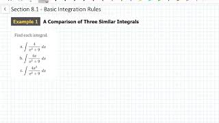Section 8.1 (video 1) - Basic Integration Rules