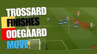 Trossard with a fine finish to Odegaard's sublime pass #arsenal #porto #championsleague #football