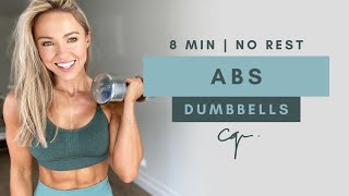 8 Min ABS WORKOUT with Dumbbells at Home | AMRAP Routine