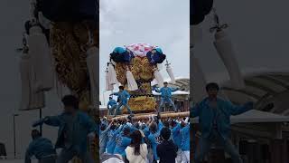 【2022新居浜太鼓祭り】2022/10/17 岸之下太鼓台差し上げ　　　新居浜駅前　#shorts #愛媛 #新居浜太鼓祭り