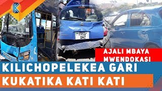 KILICHOPELEKEA GARI KUKATIKA KATI KATI AJALI YA MWENDOKASI