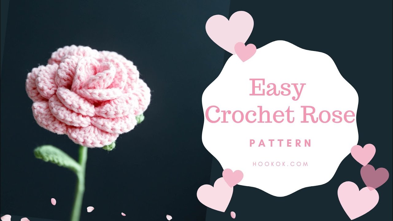 Easy Crochet Rose Pattern Youtube
