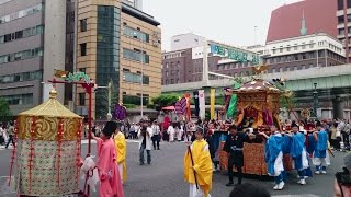 【4K】神田明神「平成27年神田祭／ご遷座四百年奉祝大祭・神幸祭」②『神幸祭と附け祭の行列』2015.5.9 @日本橋・三越新館前