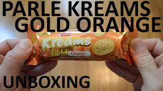 Unboxing Parle Kreams Gold Orange Sandwich Cookies