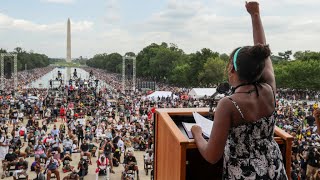 Victims' families decry 'two systems of justice' at Washington anti-racism march