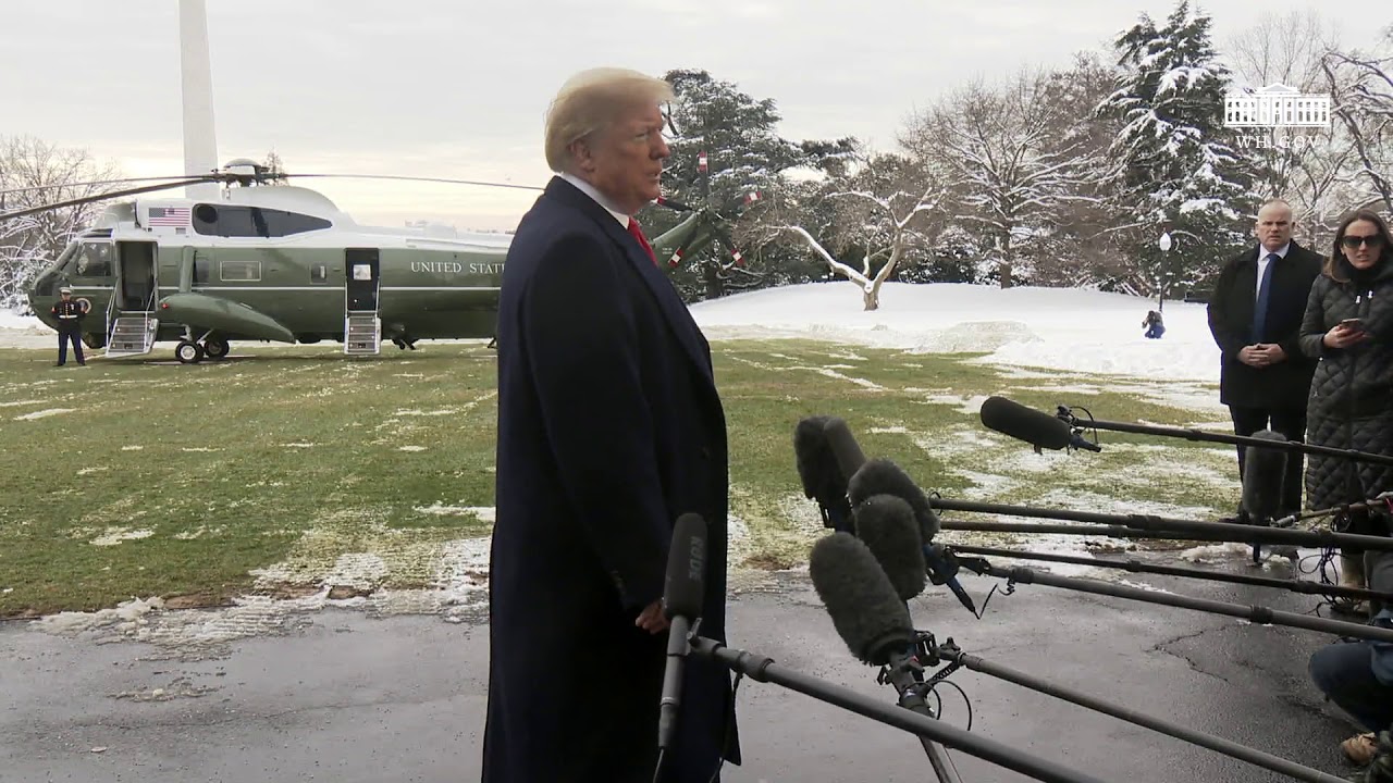 01/14/19: President Trump Delivers A Statement Upon Departure - YouTube