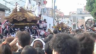 濱八町だんじり祭り　大津神社前　かちあい03　2012.10.07