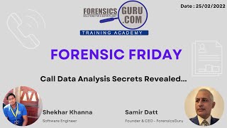 Forensic Friday # 3 - Call Data Secrets Revealed